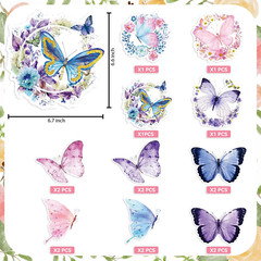 Butterfly Party Decorations – 46 Pieces Pink Purple Butterfly Hanging Swirl Spri