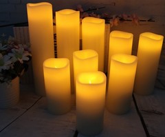 Vinkor Flameless Candles Battery Operated Candles Real Wax Pillar LED Candles…