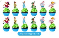 PETER PAN Happy Birthday Party Supplies Banner Cake Topper Cupcake Toppers