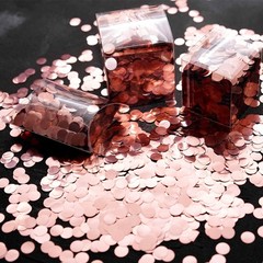 100g Rose Gold Glitter Metallic Round Table Confetti Circle Dots for Party