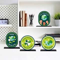 8Pcs Earth Day Cute Tiered Tray Decoration Centerpieces Environmental Protect…