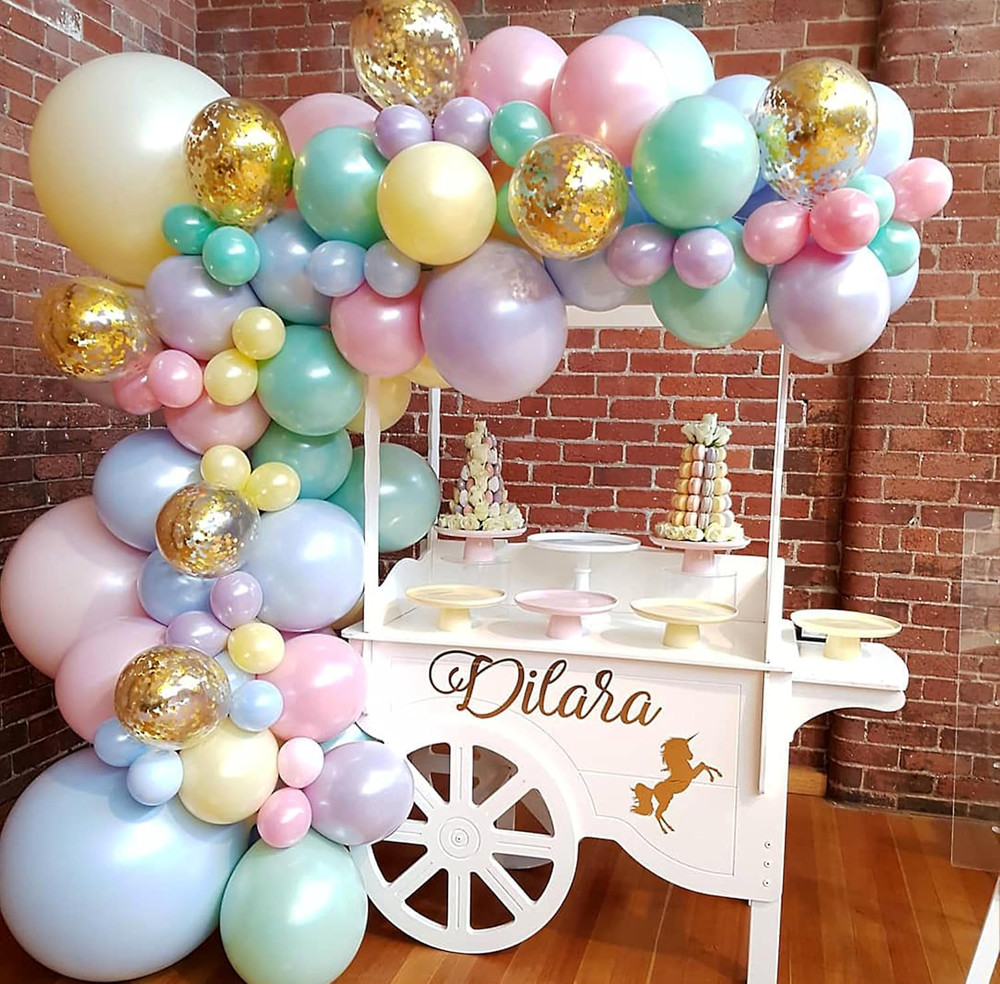 105Pcs Pastel Balloons Arch Garland Kit 5″ 10″ 12″ 18 Inch Macaron Color Pastel