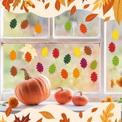 Small Autumn Color Fall Leaves Cutouts Paper DIY Craft Decor 600 Pack 2 Inch