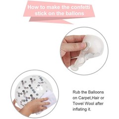 50 Pack White Silver Confetti Balloons 12 Inch Metallic Party Decor Ribbon