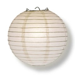 Quasimoon BULK CASE 6″ White Round Paper Lantern, Hanging Decorations, Even R…