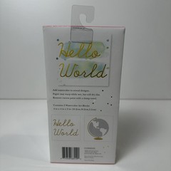 Creative Girl Julie Comstock Watercolor Art Blocks (4x4x2 Inches) ‘Hello World’