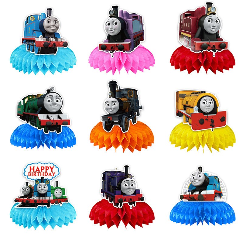 Thomas Train Honeycomb Centerpieces 3D Table Decorations Party Supplies