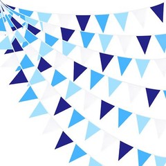 10M/32Ft Royal Blue Party Decorations Triangle Flag Pennant Bunting Fabric Ga…