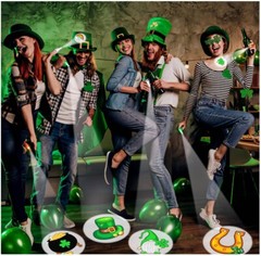 36PCS St Patricks Day Accessories LED Light Up Finger Lights
