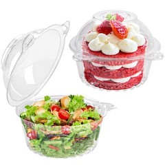 100 Pack Individual Cupcake Containers Plastic Cupcake Holders Deep Dome Muff…
