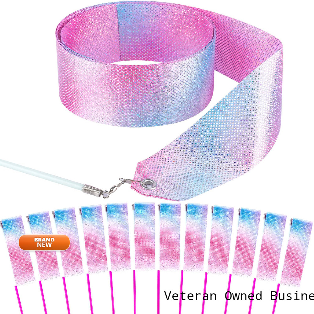 Hiunicorn 20Pcs Sparkling Dance Ribbon For Kids Girls Princess Mermaid Ballet