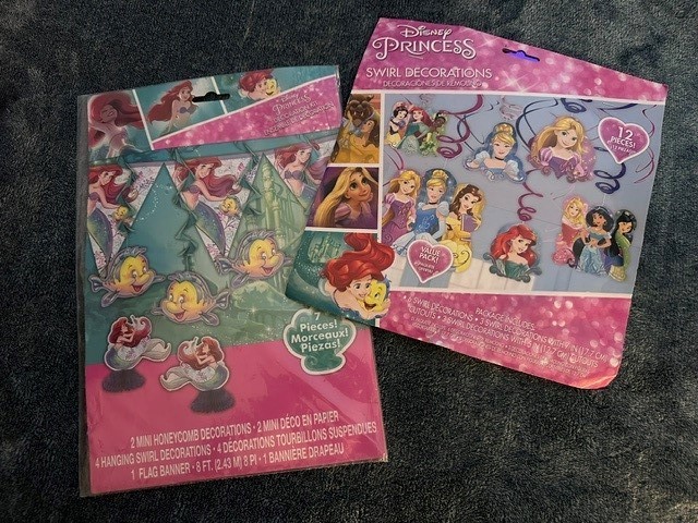 Disney Princess Party/Swirl Decorations – 2 Sets