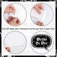 24Pcs Bride Or Die Photo Booth Props Gothic Bachelorette Decorations Women Girls