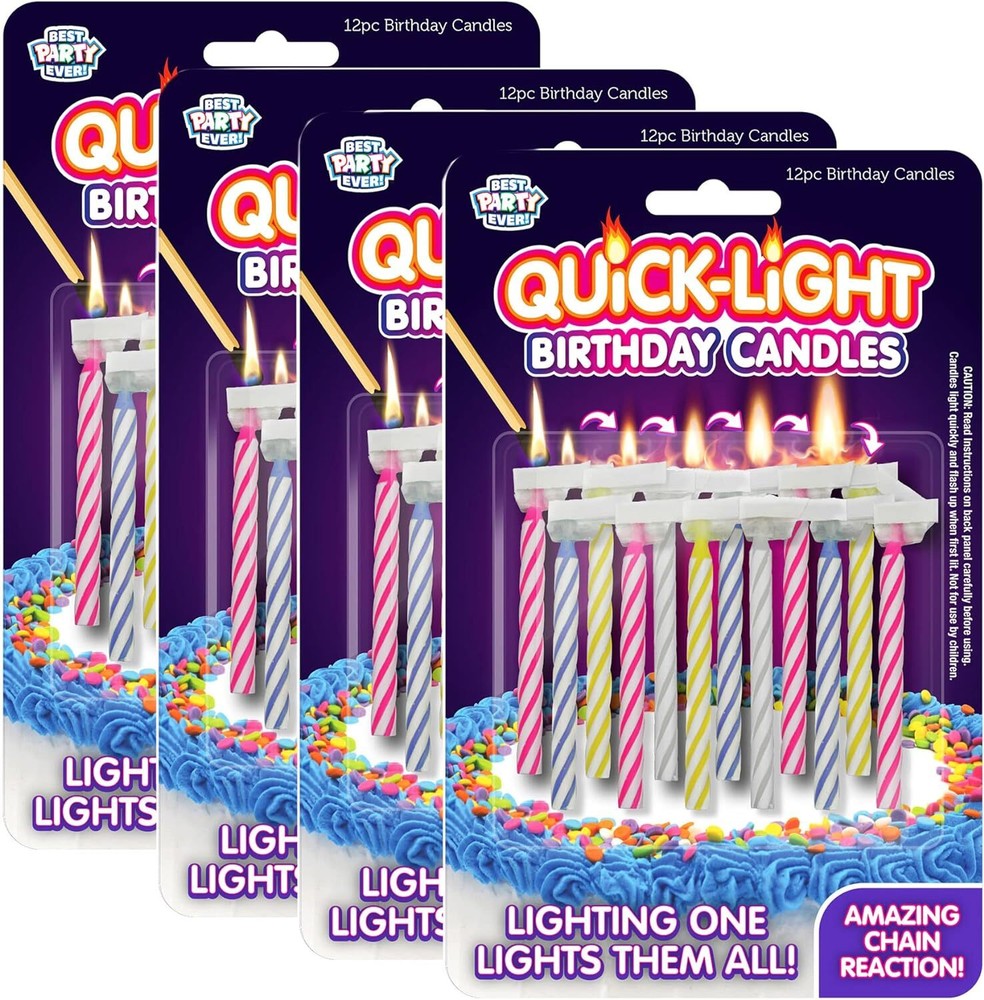 BEST PARTY EVER! Quick Light Birthday Candles – Amazing Chain Multicolor
