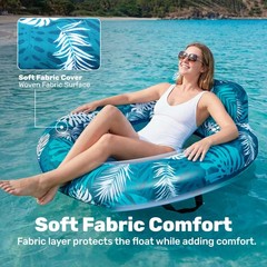 SLOOSH Inflatable Pool Floats Adult Comfortable Fabric Floating Lounge Chairs