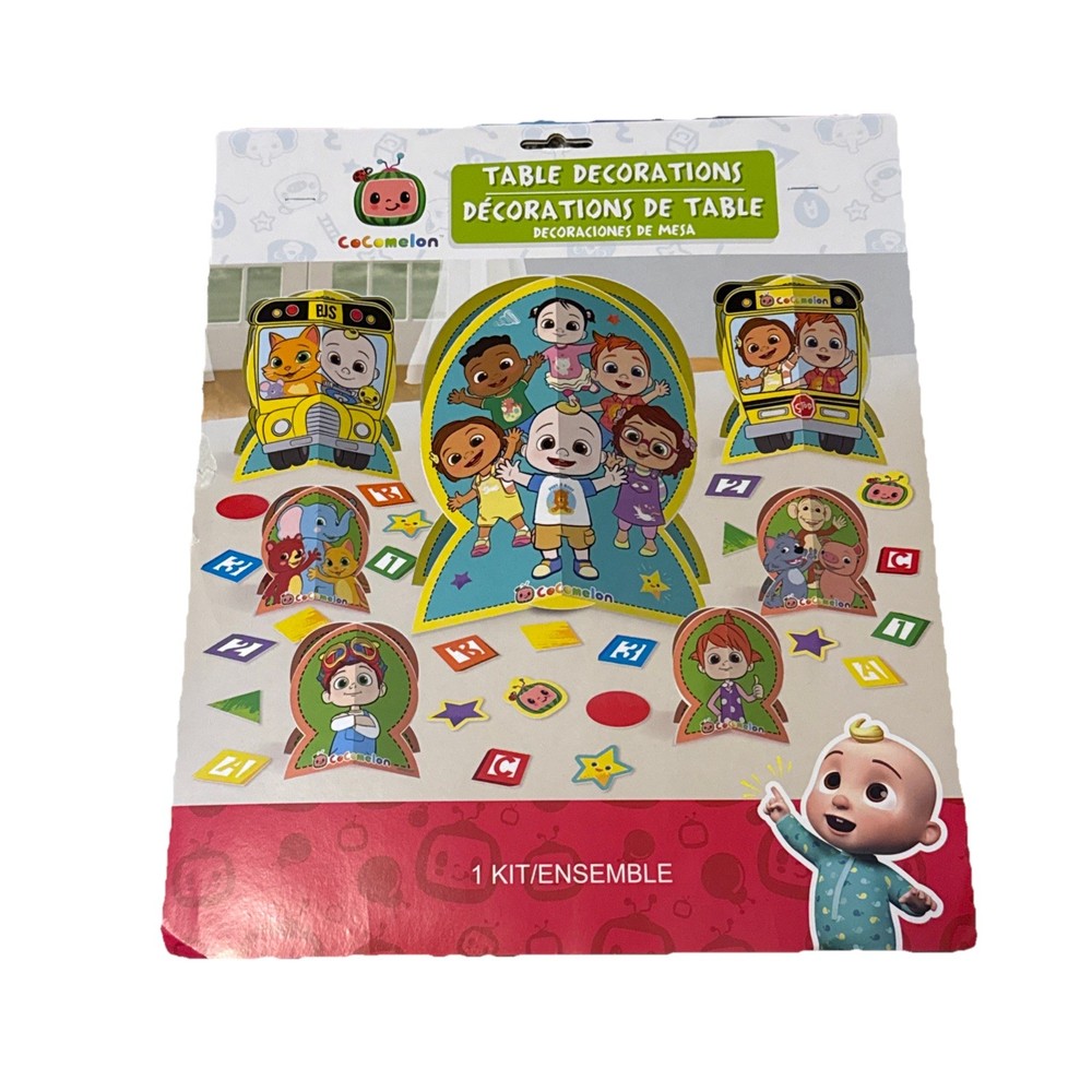 Cocomelon Table Decorating Kit – Multiple Centerpieces and Confetti Pieces