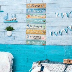 JarThenaAMCS Ocean Wall Decor Inspirational Summer Beach Wooden Hanging Sign …