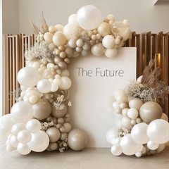 154pcs Pearl White Balloons Different Sizes 18 12 10 5 Inch Latex Balloon Gar…