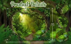 8x6ft Jungle Forest Photography Backdrop Tropical Rainforest Natural Scenery
