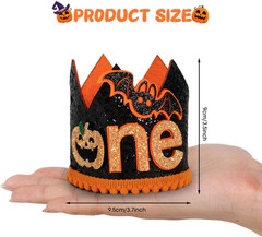 Halloween First Birthday Crown Decorations – Photo Booth Props for Kids