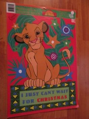 Lion King Christmas Presto-Stick Window Decor Vintage Eureka Made in USA