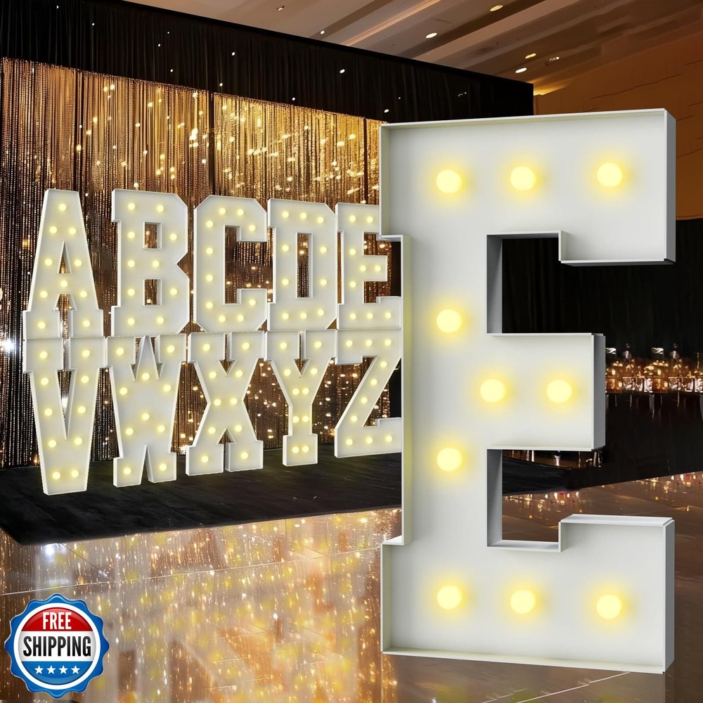 3FT Marquee Light Up Letter,Marquee Letters 3 Feet Tall, Large Led Sign for B