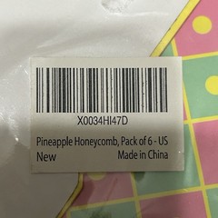 NWT Hanging Table Decorating Honeycomb Paper Pastel Pineapple Pack Of 6 NEW