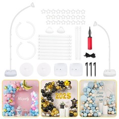 8FT & 6FT Balloon Arch Stand Flexible Top Balloon Arch Kit Half Arch Balloon …