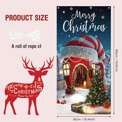 Irenare Christmas Decorations Merry 70.9 x 35.4 inches, Multicolor