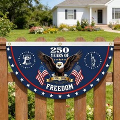 2Pack 250th Anniversary Half Round Fan Flag 1.5X3Ft 17762026 Patriotic Decora…