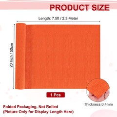 Crepe Paper Roll Crepe Paper Decoration 7.5ft Long 20 Inch Wide Orange