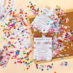 36 Sets Back to Confetti Kits Favors with Poem Cards Organza Bags Glitter Sha…