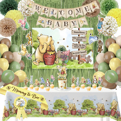 Winnie Baby Shower Decorations – the Pooh Balloons, Backdrop, Welcome Baby Banne