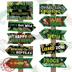 Abilat 20 Pc Reptile Party Signs Welcome Lizard Snake Door Yard