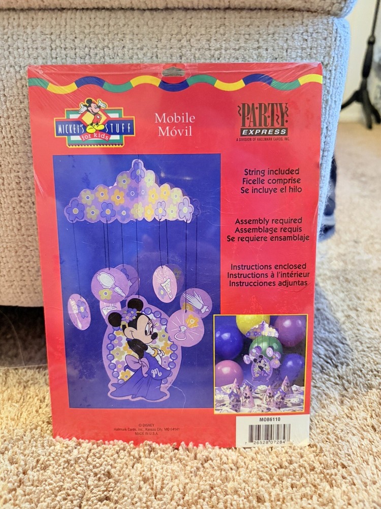 Vintage Hallmark Disney Minnie Mouse Party Mobile New Old Stock Party Express