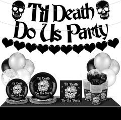 141 Pcs Bride or Die Bachelorette Party Decorations Til Death Do Us Party Favors