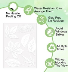 Window Clings for Birds, 26 Pcs Decals to Prevent Bird Strikes Clear
