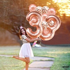, Rose Gold 33 Balloon Numbers – 40 Inch | 33 Birthday Decorations for Women …
