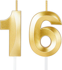 16 Birthday Candles,16th Birthday Decorations for Girls Boys,Sweet 16 Cake Toppe
