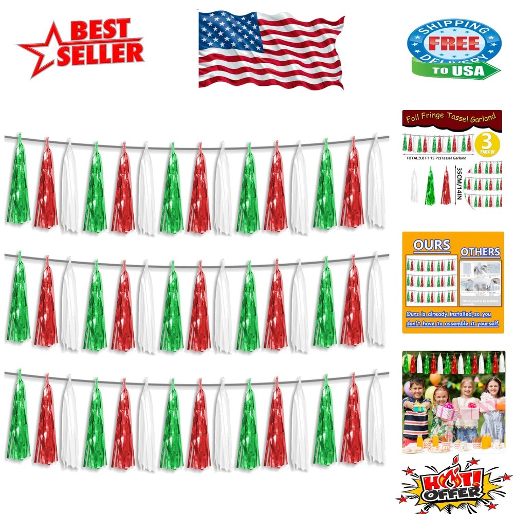 Beautiful Metallic Fringe Tassel Banner – Easy, Reusable Décor for All Occasions