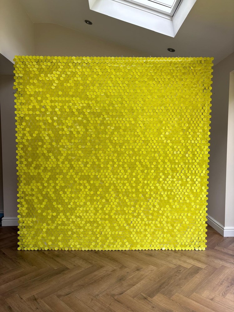 TSWC – Neon Yellow Sequin wall shimmer wall Backdrop panels 6ft 7ft 8ft