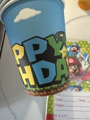 Super Mario Bros Party Invitations And Cups Party Supplies