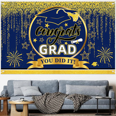 63×40″ Class of 2026 Graduation Backdrop Banner Congrats Grad Party Decor