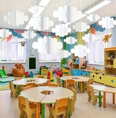 16pcs Cloud Hanging Decor Set. Classrooms, Parties, Bedrooms