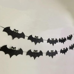Glow in the Dark Bats Banner – 10 Flying Bats with Glowing Eyes Halloween Par…