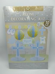 10-Pc Room Decorating Kit for Christening, Baptism or Religious Church Party New