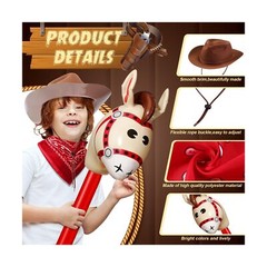 36 Pcs Cowboy Party Costume Set, Farm Cowboy Party Hats Paisley Bandanas Infl…