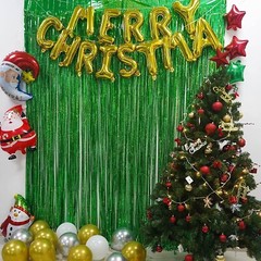 Sparkling Metallic Fringe Party Curtains – Easy Installation – Multi-Purpose