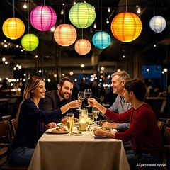 20PCS Colorful Paper Lanterns with Lights, Multicolor (Size 6» 8» 10» 12») C