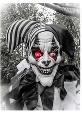 Halloween Animated Clown Hanging Talking Sound Moving Light Up Party Prop Decor